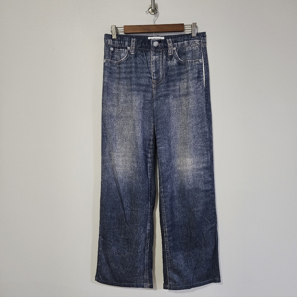 Wide Leg Women's Jeans in Dark Blue - Classic Flare-Fits medium to smaller large